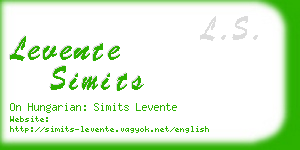 levente simits business card